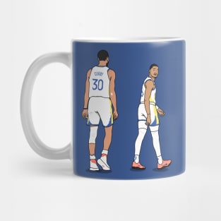 jordan poole looking at steph Mug